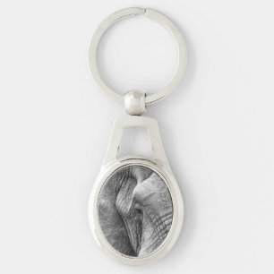 The eye of an elephant keychain