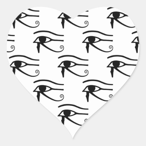 The Eye Of Horus Pattern Heart Sticker