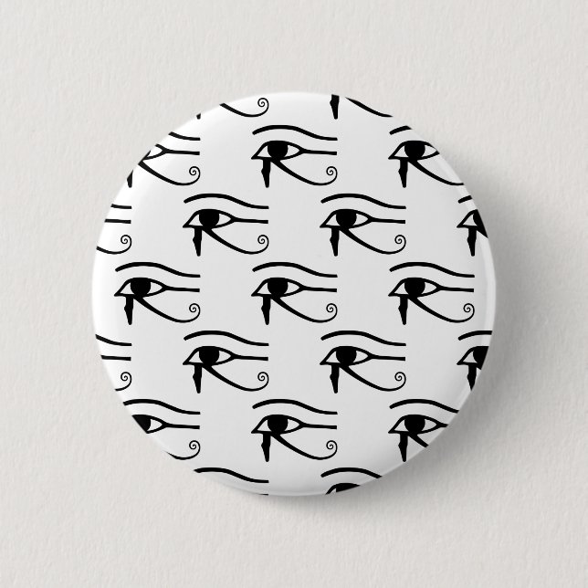 The Eye Of Horus Pattern Pinback Button (Front)