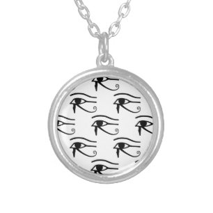 The Eye Of Horus Pattern Silver Plated Necklace