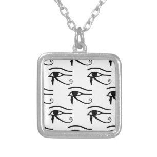 The Eye Of Horus Pattern Silver Plated Necklace
