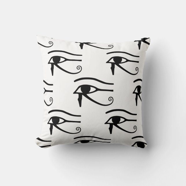 The Eye of Horus Pattern Throw Pillow (Front)