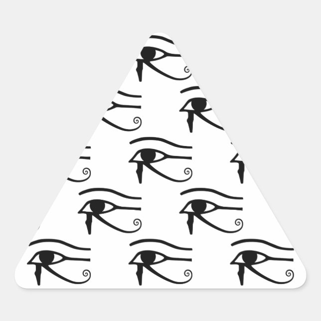 The Eye Of Horus Pattern Triangle Sticker (Front)