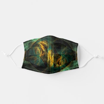 The Eye Of The Jungle Abstract Art Adult Cloth Face Mask by OniArts at Zazzle