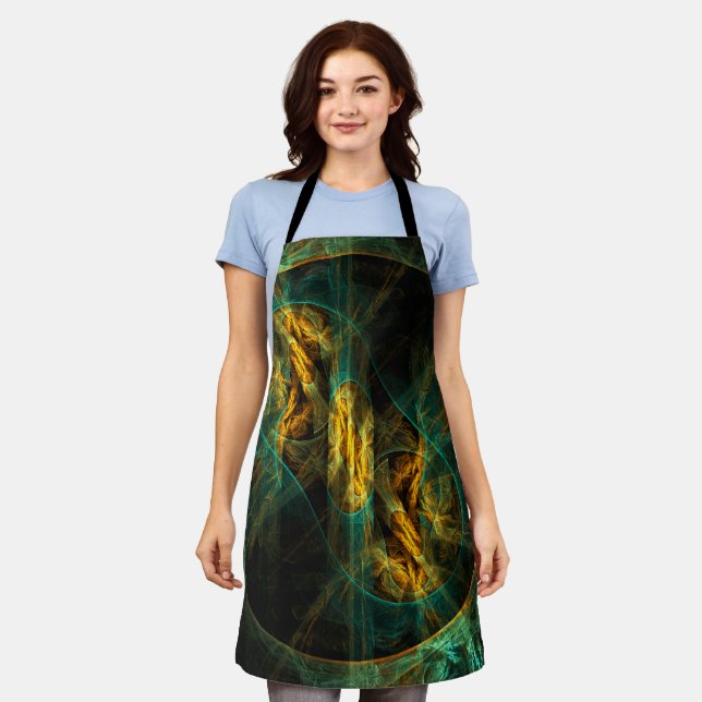 The Eye of the Jungle Abstract Art Apron (Worn)
