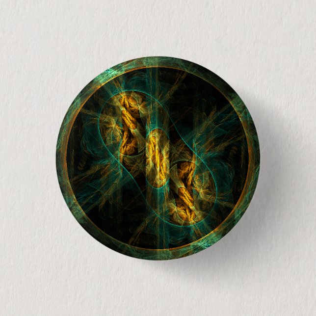 The Eye of the Jungle Abstract Art Button (round) (Front)