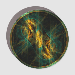 The Eye of the Jungle Abstract Art Car Magnet