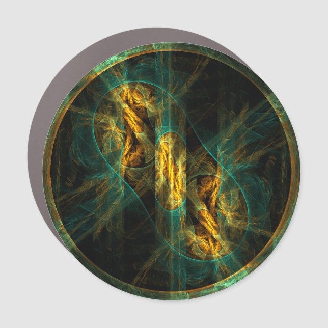 The Eye of the Jungle Abstract Art Car Magnet (Front)