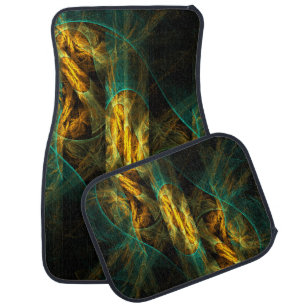 The Eye of the Jungle Abstract Art Car Mat