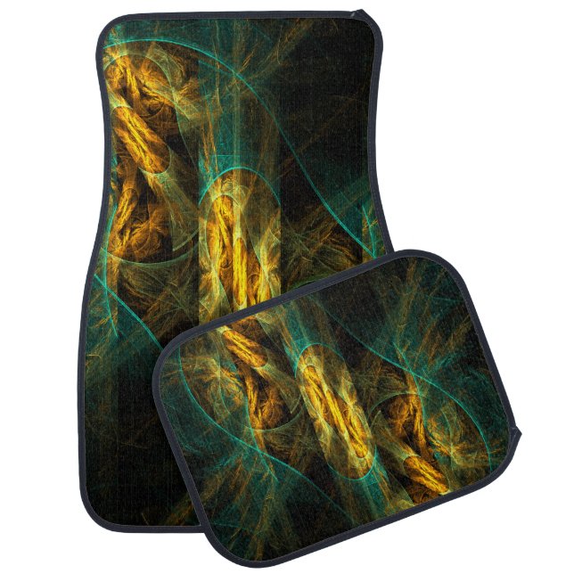 The Eye of the Jungle Abstract Art Car Mat (Set)