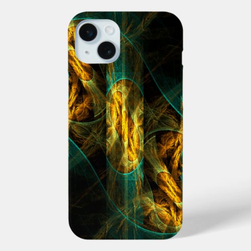 The Eye of the Jungle Abstract Art iPhone 15 Plus Case