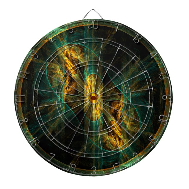 The Eye of the Jungle Abstract Art Dart Board (Front)