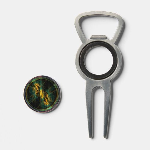 The Eye of the Jungle Abstract Art Divot Tool