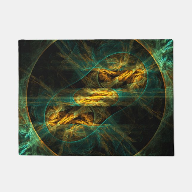The Eye of the Jungle Abstract Art Doormat (Front)