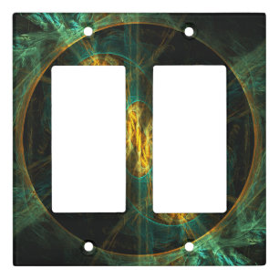 The Eye of the Jungle Abstract Art Double Rocker Light Switch Cover