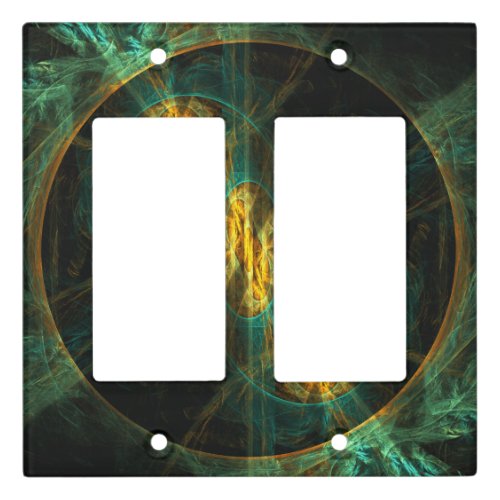 The Eye of the Jungle Abstract Art Double Rocker Light Switch Cover