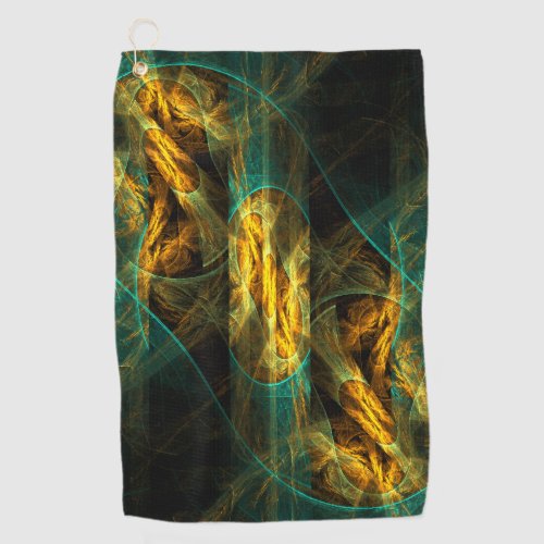 The Eye of the Jungle Abstract Art Golf Towel