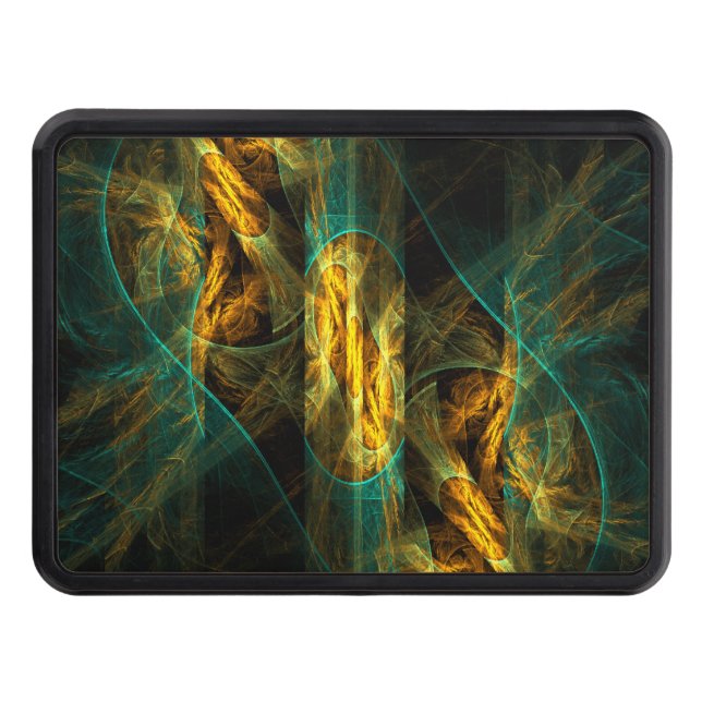 The Eye of the Jungle Abstract Art Hitch Cover (Front)