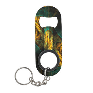 The Eye of the Jungle Abstract Art Keychain Bottle Opener