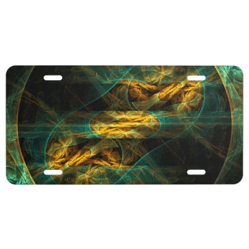The Eye of the Jungle Abstract Art License Plate