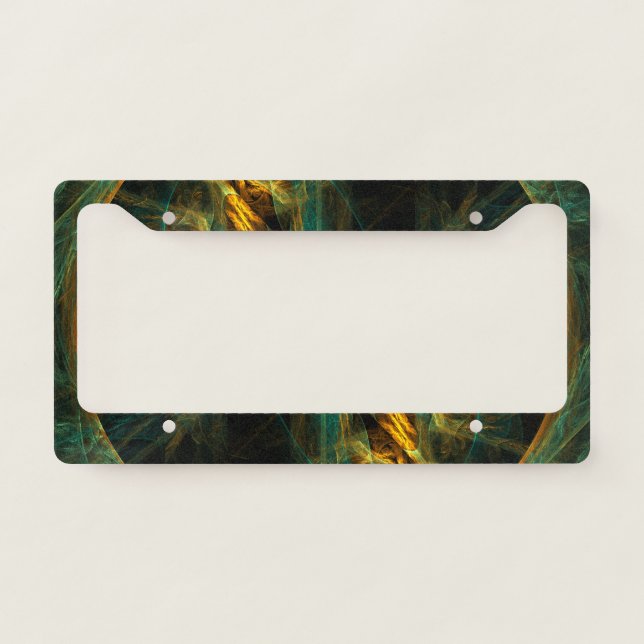 The Eye of the Jungle Abstract Art License Plate Frame (Front)