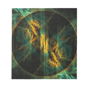 The Eye of the Jungle Abstract Art Notepad