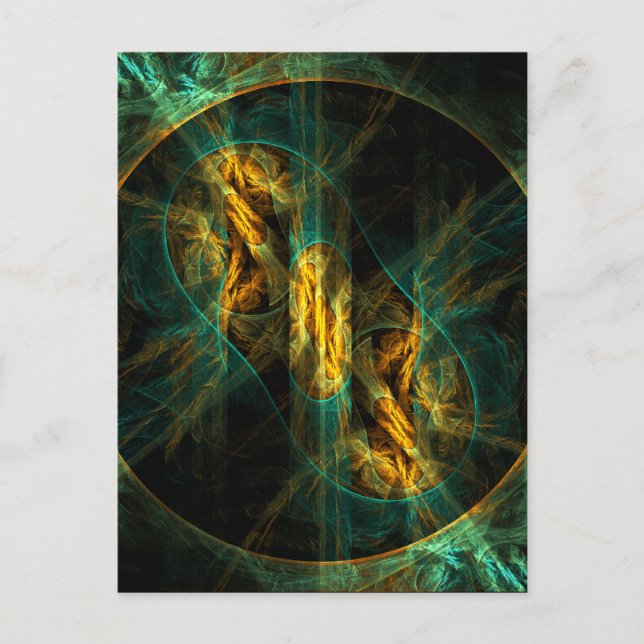 The Eye of the Jungle Abstract Art Postcard (Front)