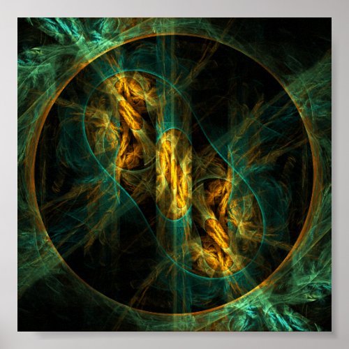 The Eye of the Jungle Abstract Art Poster