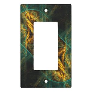 The Eye of the Jungle Abstract Art Single Rocker Light Switch Cover