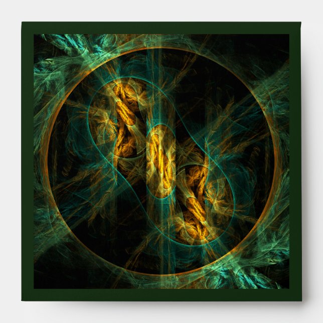 The Eye of the Jungle Abstract Art Square Envelope (Front)