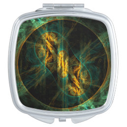 The Eye of the Jungle Abstract Art Square Vanity Mirror