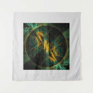 The Eye of the Jungle Abstract Art Tapestry