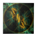 The Eye Of The Jungle Abstract Art Tile at Zazzle