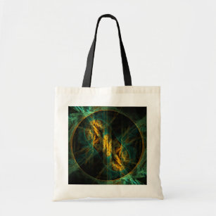 The Eye of the Jungle Abstract Art Tote Bag