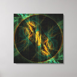 The Eye of the Jungle Abstract Art Wrapped Canvas