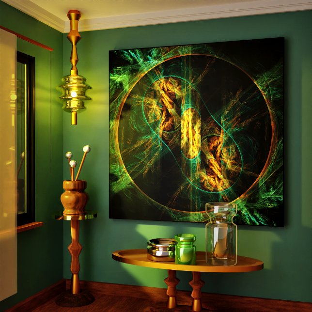 The Eye of the Jungle Abstract Art Wrapped Canvas Print (The Eye of the Jungle Abstract Art Wrapped Canvas)