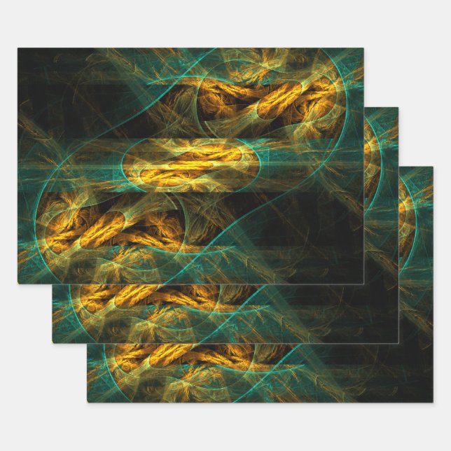 The Eye of the Jungle Abstract Art Wrapping Paper Sheets (Set)
