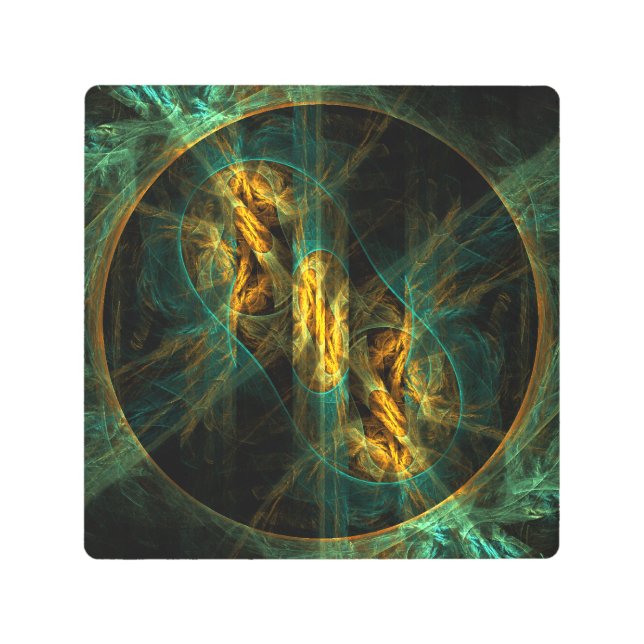 The Eye of the Jungle Abstract Metal Wall Art (Front)
