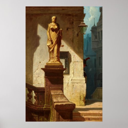 The Eye of the Law Justice by Carl Spitzweg Poster