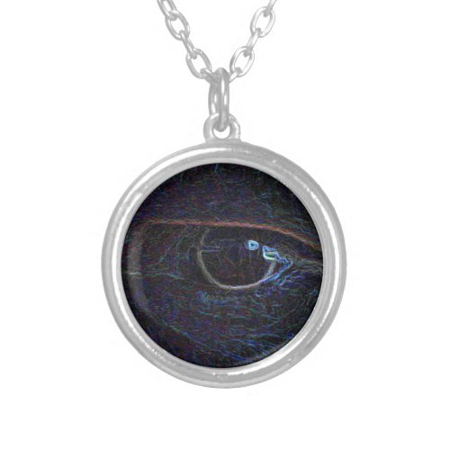 The eye silver plated necklace