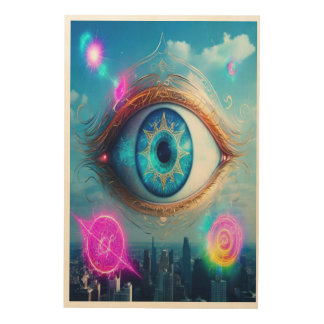 The Eye That Everything Sees Frame In Wood Wall Art