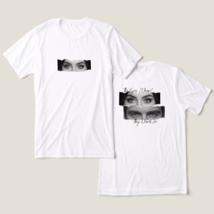 The Eyes They Never Lie Custom Name and eyes Tri-Blend Shirt