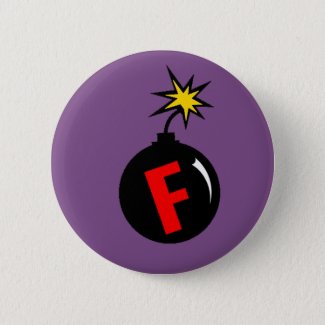 the f-bomb pinback button