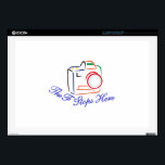 The F Stops Here Laptop Skin<br><div class="desc">Take a photo and the memory lasts forever. Decorate with this colorful line camera and you have created something super cute!</div>