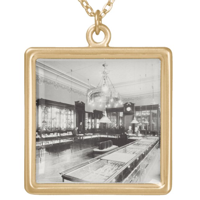 The Faberge Emporium (b/w photo) Gold Plated Necklace (Front)