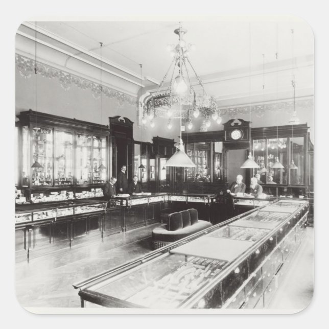 The Faberge Emporium (b/w photo) Square Sticker (Front)