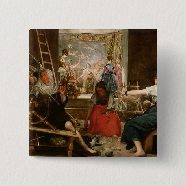 The Fable of Arachne, or The Spinners, c.1657 (oil Button (Front)