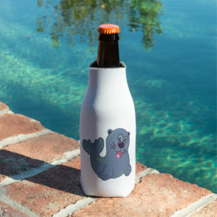 The Fabric Seal At Zazzle Mascot Logo Character Bottle Cooler