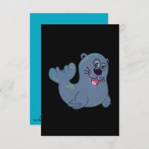 The Fabric Seal At Zazzle Mascot Logo Character Card