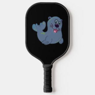 The Fabric Seal At Zazzle Mascot Logo Character Pickleball Paddle